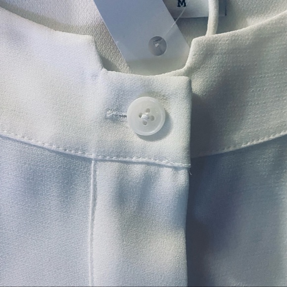 NWTS Cabi White Tuxedo Button Down Shirt Medium - Picture 7 of 12